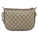 GUCCI GG Supreme Web Sherry Line Bag PVC Beige Gold 89 02 032 Auth 181166-2