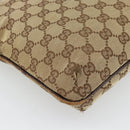 GUCCI GG Canvas Shoulder Bag Beige Silver 122793 Auth 181168-13