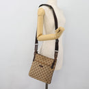 GUCCI GG Canvas Shoulder Bag Beige Silver 122793 Auth 181168-23