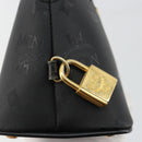 MCM Logogram Vicetos Hand Bag PVC 2way Black Gold Auth 181172-20