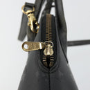 MCM Logogram Vicetos Hand Bag PVC 2way Black Gold Auth 181172-9