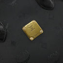 MCM Logogram Vicetos Hand Bag PVC 2way Black Gold Auth 181172-12
