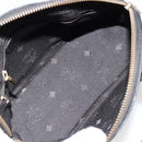 MCM Logogram Vicetos Hand Bag PVC 2way Black Gold Auth 181172-11