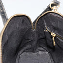 MCM Logogram Vicetos Hand Bag PVC 2way Black Gold Auth 181172-22
