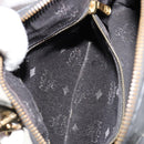 MCM Logogram Vicetos Hand Bag PVC 2way Black Gold Auth 181172-24