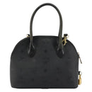 MCM Logogram Vicetos Hand Bag PVC 2way Black Gold Auth 181172-2