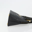 MCM Logogram Vicetos Hand Bag PVC 2way Black Gold Auth 181172-3