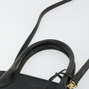 MCM Logogram Vicetos Hand Bag PVC 2way Black Gold Auth 181172-14