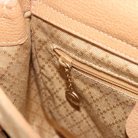 GUCCI Bamboo Hand Bag Suede 2way Beige Gold 000 1364 0316 Auth 181173