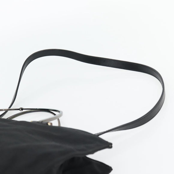 GUCCI Hand Bag Nylon 2way Black Silver 002 1028 3754 Auth 181176