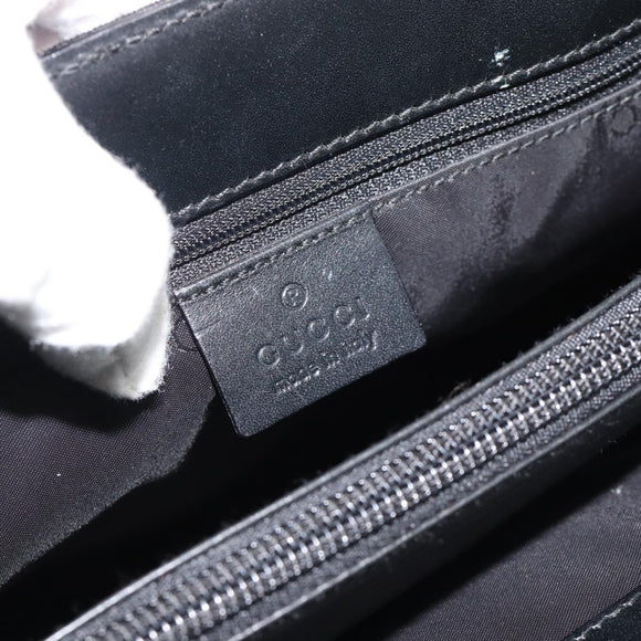 GUCCI Hand Bag Nylon 2way Black Silver 002 1028 3754 Auth 181176