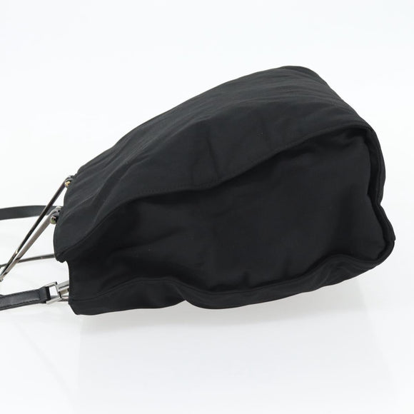 GUCCI Hand Bag Nylon 2way Black Silver 002 1028 3754 Auth 181176