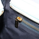 CELINE C Macadam Canvas Hand Bag Light Blue Gold Auth 181177-20