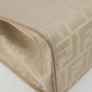 FENDI Zucca Canvas Tote Bag Beige Auth 181178-15