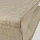 FENDI Zucca Canvas Tote Bag Beige Auth 181178-16