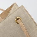 FENDI Zucca Canvas Tote Bag Beige Auth 181178-10