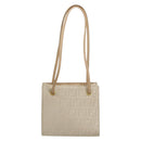 FENDI Zucca Canvas Tote Bag Beige Auth 181178-13