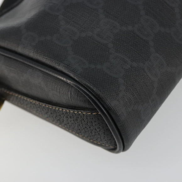 GUCCI GG Supreme Web Sherry Line Bag PVC Black Red 89 02 018 Auth 181179