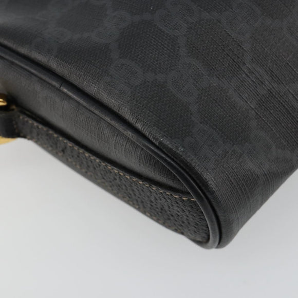 GUCCI GG Supreme Web Sherry Line Bag PVC Black Red 89 02 018 Auth 181179