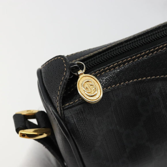 GUCCI GG Supreme Web Sherry Line Bag PVC Black Red 89 02 018 Auth 181179