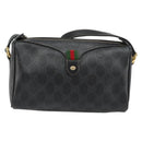 GUCCI GG Supreme Web Sherry Line Bag PVC Black Red 89 02 018 Auth 181179-13