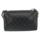 GUCCI GG Supreme Web Sherry Line Bag PVC Black Red 89 02 018 Auth 181179-2