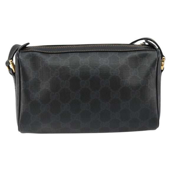 GUCCI GG Supreme Web Sherry Line Bag PVC Black Red 89 02 018 Auth 181179