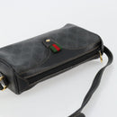 GUCCI GG Supreme Web Sherry Line Bag PVC Black Red 89 02 018 Auth 181179-6
