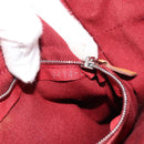HERMES Fourre Tout PM Hand Bag Canvas Red Navy Silver Auth 181180-19