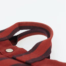 HERMES Fourre Tout PM Hand Bag Canvas Red Navy Silver Auth 181180-8