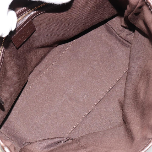 GUCCI GG Canvas Web Sherry Line Hand Bag Beige Gold Red 139261 Auth 181181