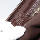 GUCCI GG Canvas Web Sherry Line Hand Bag Beige Gold Red 139261 Auth 181181-12