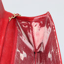 CHANEL Matelasse Chain Shoulder Bag Lamb Skin Red Gold CC Auth 181183-18
