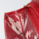 CHANEL Matelasse Chain Shoulder Bag Lamb Skin Red Gold CC Auth 181183-19