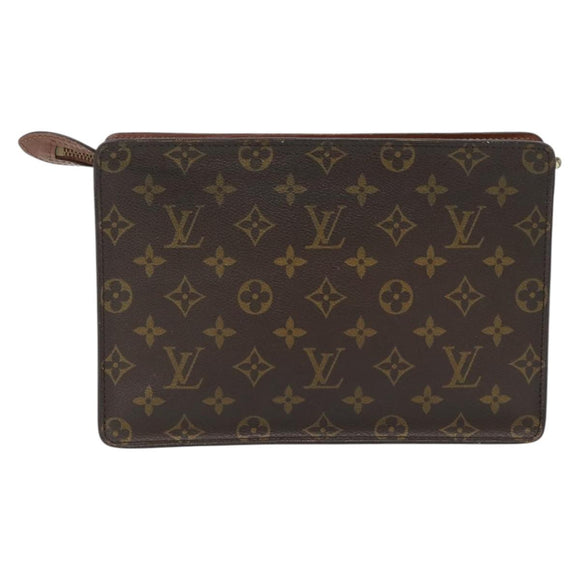 LOUIS VUITTON Monogram Pochette Homme Clutch Bag M51795 LV Auth 181185