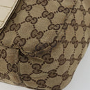 GUCCI GG Canvas Shoulder Bag Beige Silver 145859 Auth 181188-9