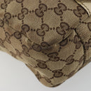 GUCCI GG Canvas Shoulder Bag Beige Silver 145859 Auth 181188-14