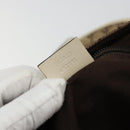GUCCI GG Canvas Shoulder Bag Beige Silver 145859 Auth 181188-12