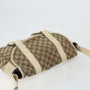 GUCCI GG Canvas Shoulder Bag Beige Silver 145859 Auth 181188-6
