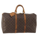 LOUIS VUITTON Monogram Keepall 50 Boston Bag M41426 LV Auth 181189-1