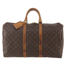 LOUIS VUITTON Monogram Keepall 50 Boston Bag M41426 LV Auth 181189-13