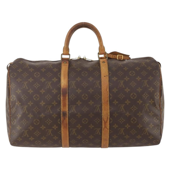 LOUIS VUITTON Monogram Keepall 50 Boston Bag M41426 LV Auth 181189