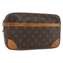 LOUIS VUITTON Monogram Compiegne 28 Clutch Bag M51845 LV Auth 181190-1