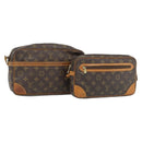 LOUIS VUITTON Monogram Clutch Bag 2 Set LV Auth 181191-1