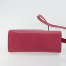 CELINE Hand Bag Leather 2way Pink Gold Auth 181199-5
