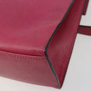 CELINE Hand Bag Leather 2way Pink Gold Auth 181199-18