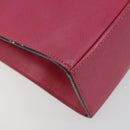 CELINE Hand Bag Leather 2way Pink Gold Auth 181199-19