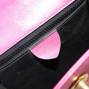 CELINE Hand Bag Leather 2way Pink Gold Auth 181199-21
