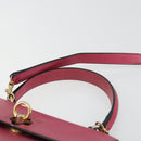 CELINE Hand Bag Leather 2way Pink Gold Auth 181199-14