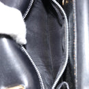CELINE Hand Bag Leather Gold Black Auth 181200-11